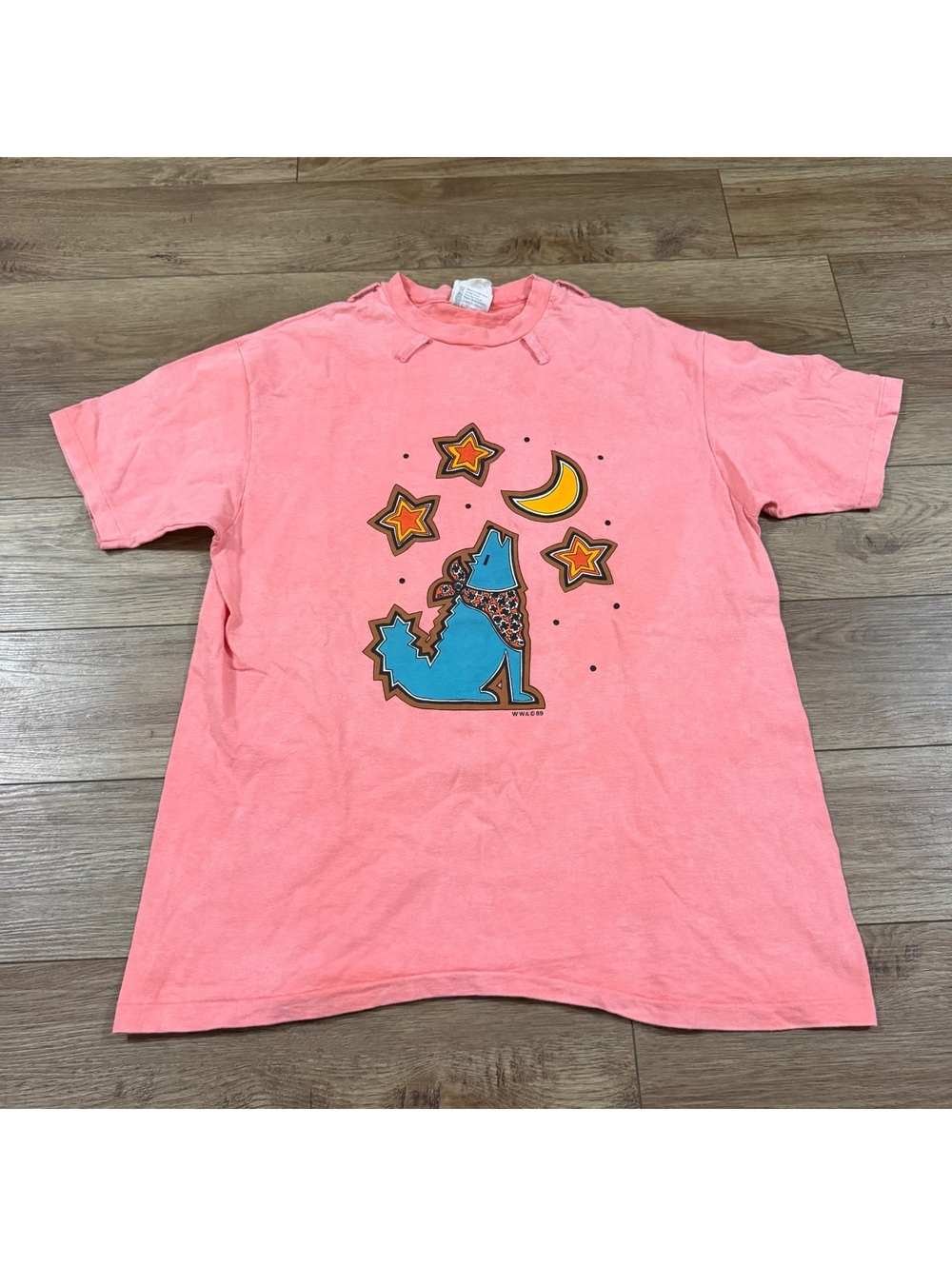 Vtg 1989 Buffalo Billie's Wild West Artwear Wolf Shirt XL